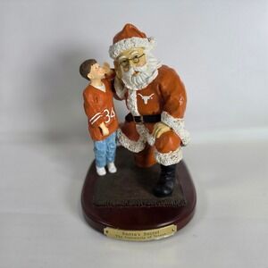 The Memory Company University of Texas Santa's Secret Figurine Longhorns UT 8"